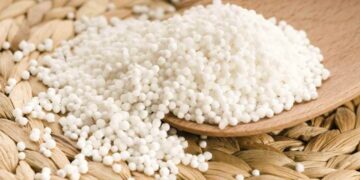 Loại bột khoai màu trắng rất gần gũi với người dân miền Tây 