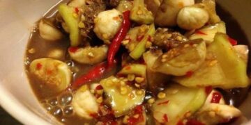 Cách làm cà pháo mắm tôm