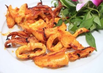 Mực nướng sa tế thơm ngon