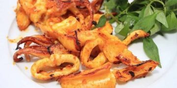 Mực nướng sa tế thơm ngon