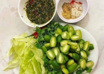 Hướng dẫn cách làm nhót xanh chẩm chéo